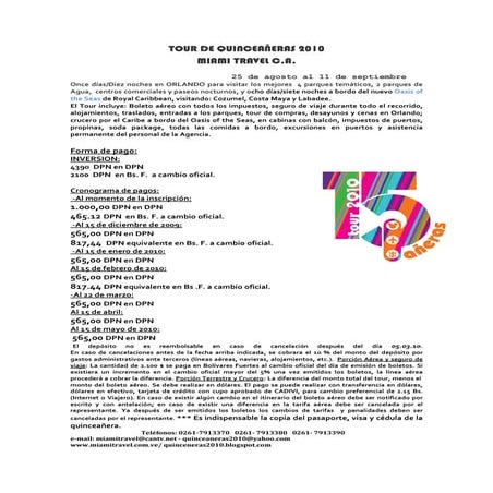 Quince 2010 : Inversión