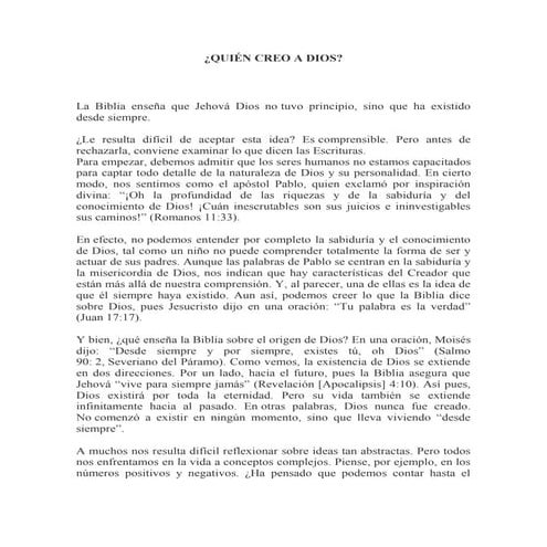 ¿Quién creo a Dios?