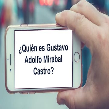 ¿Quién es Gustavo Adolfo Mirabal Castro?