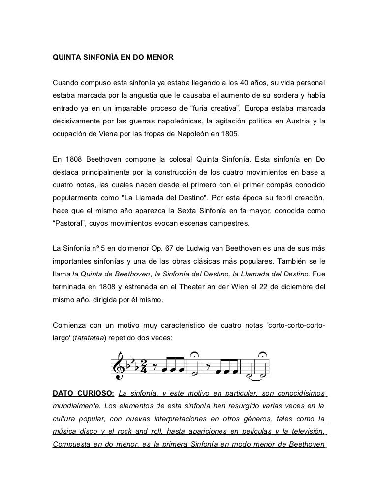 Análisis Quinta de beethoven