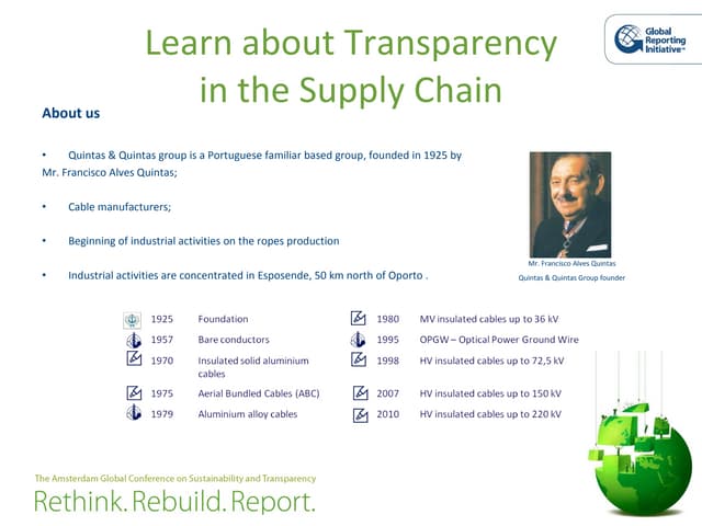 GRI Conference - 28 May - Quintas - Learn About Transparency In The Supply Chain