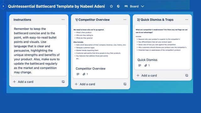 The Minimum Viable Battlecard Template PPT The Minimum Viable Battlecard Template PPT