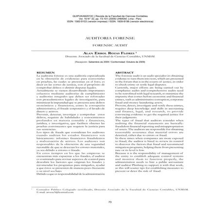 AUDITORIA FORENSE Alan Errol Rozas Flores | PDF