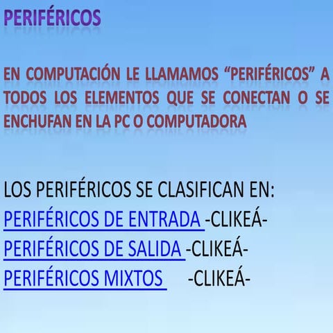 Periféricos del computador | PPTX