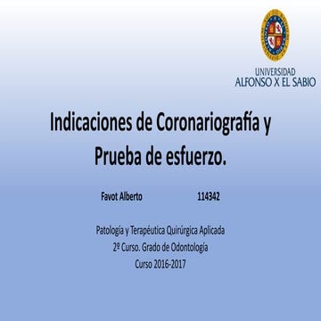 CORONARIOGRAFÍA. PRUEBA DE ESFUERZO