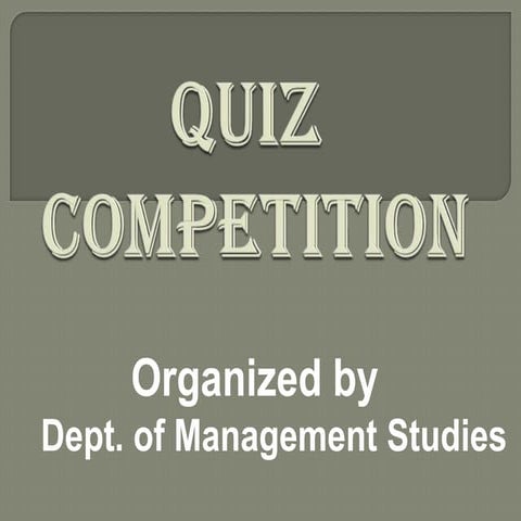 Quiz Competition | PPTX