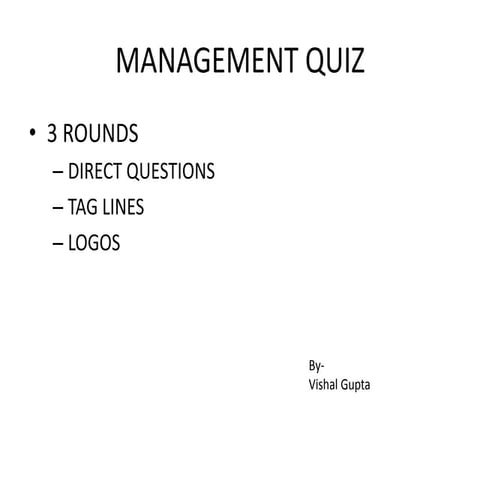 Management Quiz