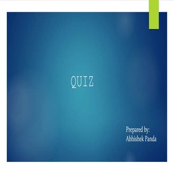 Quiz (Current Affairs,Arts,science,Technology,sports)