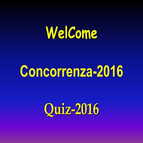 Quiz  contest for UG level