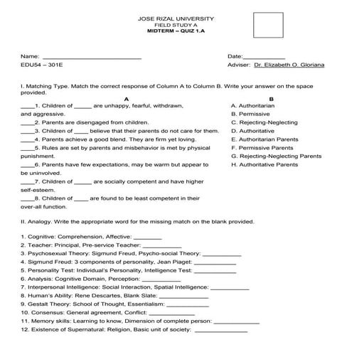 Field Study 1 Ep. 6 - Quiz 