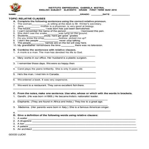 Quiz 11 i p relative clauses