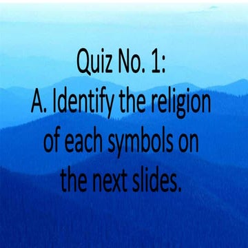 Quiz1 on symbols of religion