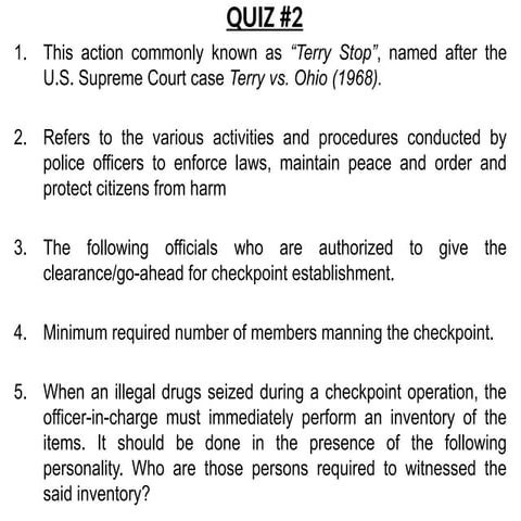 QUIZ 2. LEA004 Patrol plans operatiins with crime mapping | PPTX