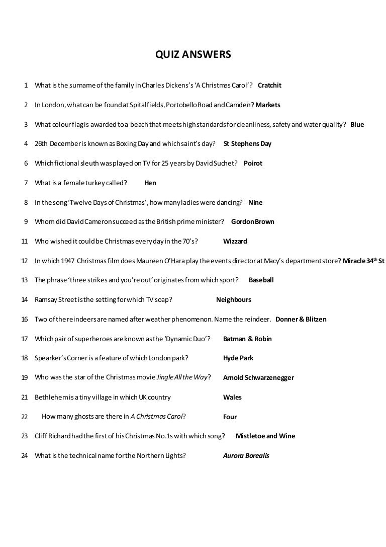 Horner Downey Co Quiz Answers