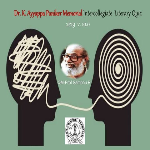 Dr. K. Ayyappa Paniker Memorial Intercollegiate Literary Quiz 2019