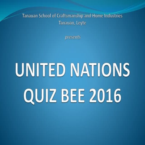 Quiz bee   gen. info.