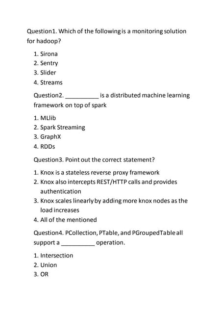 Quiz bigdata