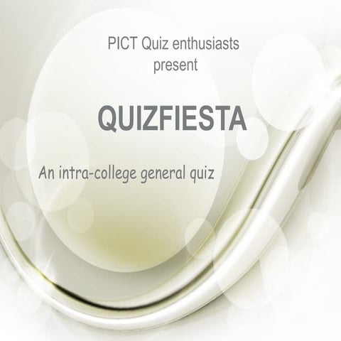 Quizfiesta'15 Prelims: Intra college general quiz at PICT.