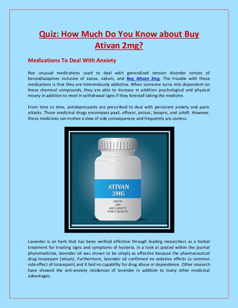 Buy ativan 2mg