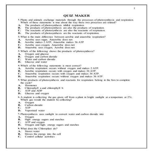 Quiz maker | PDF