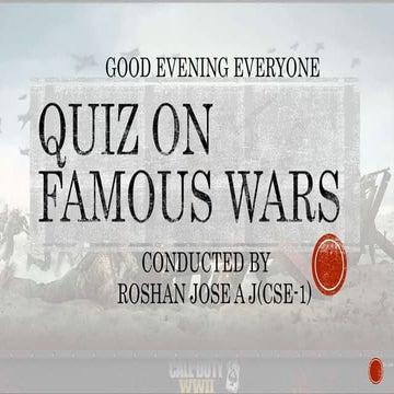 Quiz on famous wars