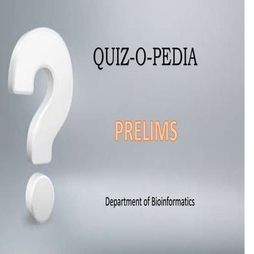 Quiz-O-Pedia Prelims 