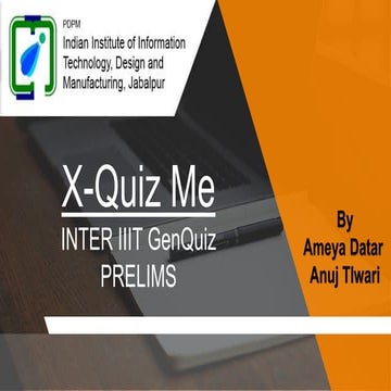 Inter-IIIT Prelims Answers, PDPM IIITDM Jabalpur