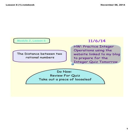 Quiz review and start of lesson 6