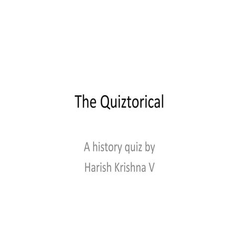 Quiztory, a history quiz