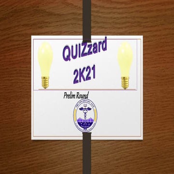 QUIZzard 2K21 (AIIMS Kalyani) Prelims