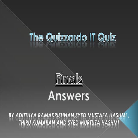 Quizzardo IT quiz finals answers