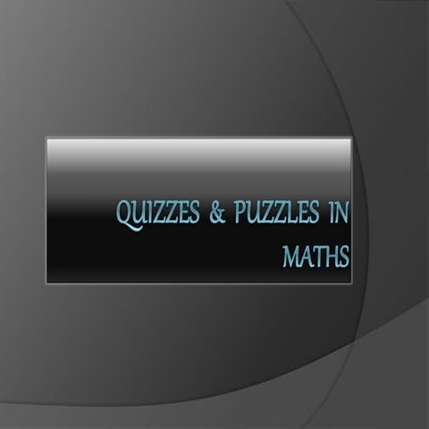 Quizzes and puzzles