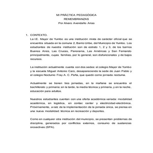 Mi práctica pedagógica