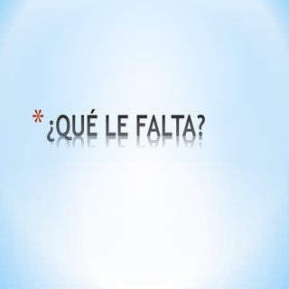 Qué le falta animales