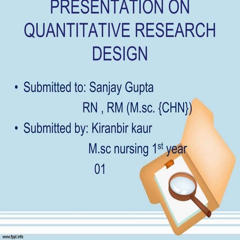 Quantitative research design | PPT