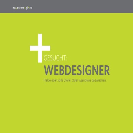 quäntchen + glück sucht Designer