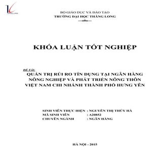Quản trị rủi ro tín dụng tại ngân h...