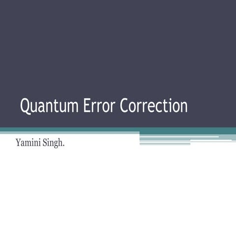 Quntum error
