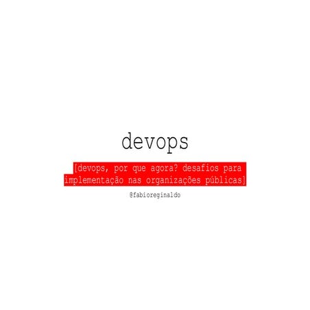 DevOps - o que é?