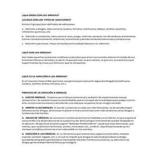 Qué onda con las drogas