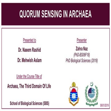 Quorum sensing in Archaea