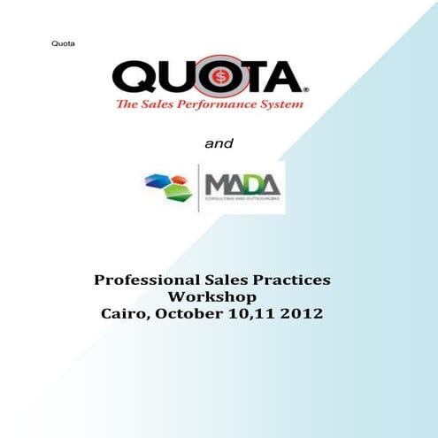 Quota sales performance system info mada