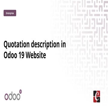 Quotation description in Odoo 19 Website