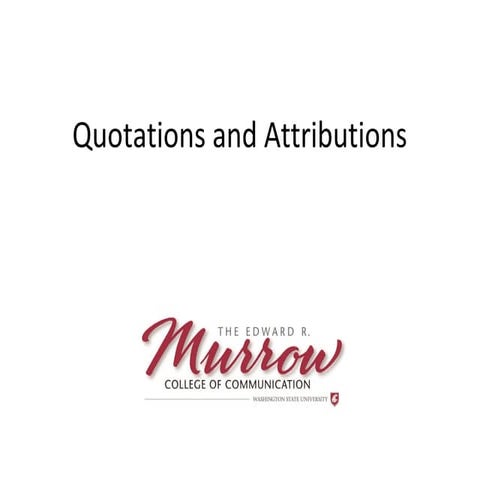 Quotations And Attributions