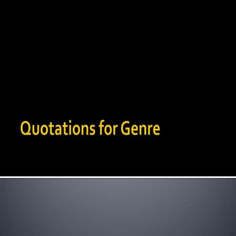 Quotations for genre