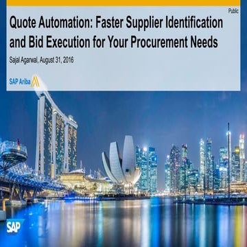 Quote Automation: Faster Supplier Identification and Bid Execution for Your P...
