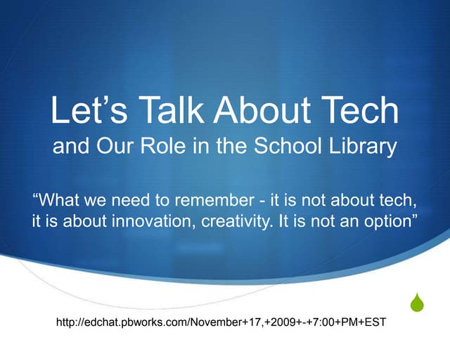 Talk About Tech in Edu