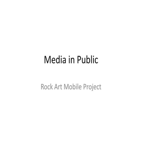 Resources for Media in Public