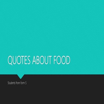 Quotes about food