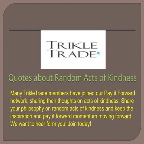 Quotes about Random Acts of Kindness 
